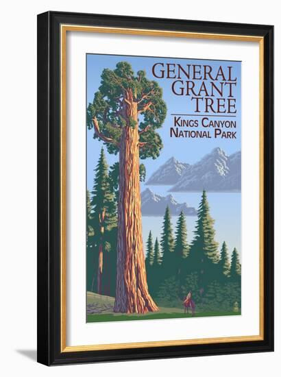 General Grant Tree - Kings Canyon National Park, California-Lantern Press-Framed Art Print