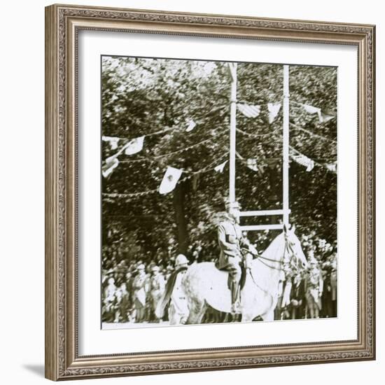 General Henri Gouraud at a victory parade, c1918-Unknown-Framed Photographic Print