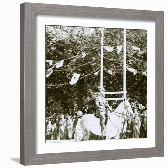 General Henri Gouraud at a victory parade, c1918-Unknown-Framed Photographic Print