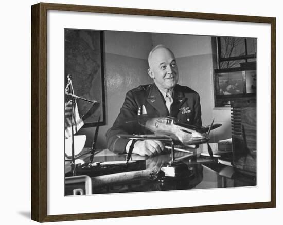 General Henry H. Arnold Posing for a Picture at the Signing of the Repeal of the Neutrality Bill-null-Framed Photographic Print