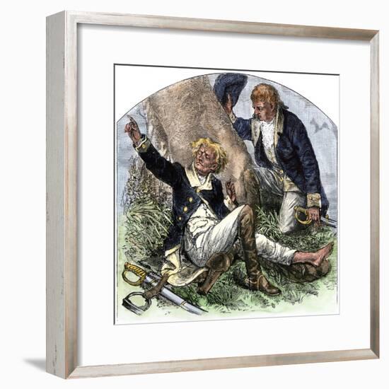 General Herkimer Killed at Oriskany in Leading Militia to Relieve Fort Stanwix, New York, 1777-null-Framed Giclee Print