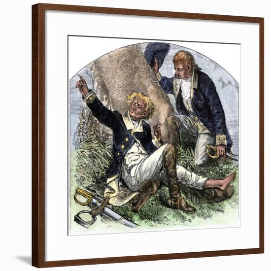 General Herkimer Killed at Oriskany in Leading Militia to Relieve Fort Stanwix, New York, 1777-null-Framed Giclee Print