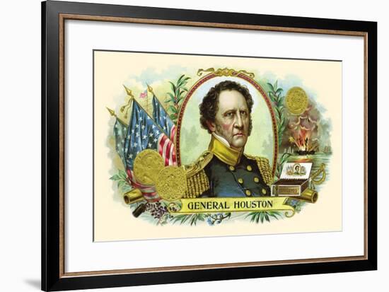 General Houston-null-Framed Art Print