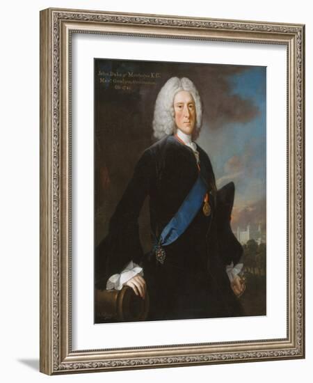 General John, 2nd Duke of Montagu (C.1688-1749) Master General of the Ordnance, C.1740-George Knapton-Framed Giclee Print