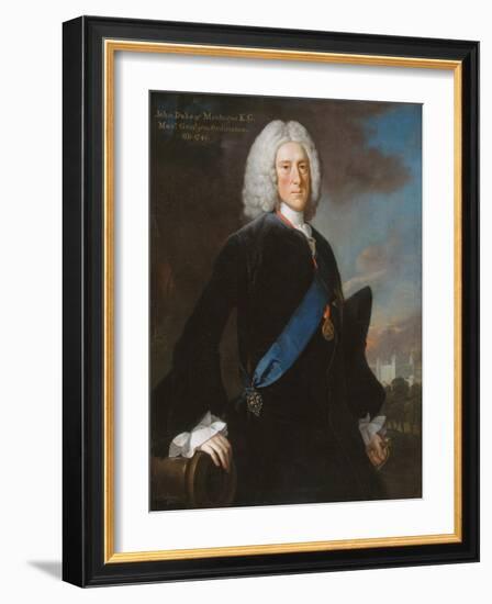 General John, 2nd Duke of Montagu (C.1688-1749) Master General of the Ordnance, C.1740-George Knapton-Framed Giclee Print