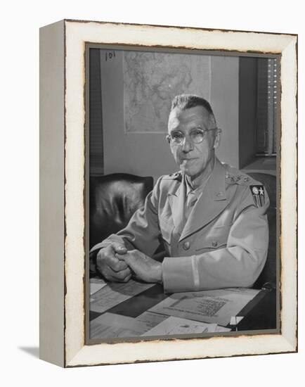 General Joseph W. Stilwell Posing for a Portrait-Myron Davis-Framed Premier Image Canvas