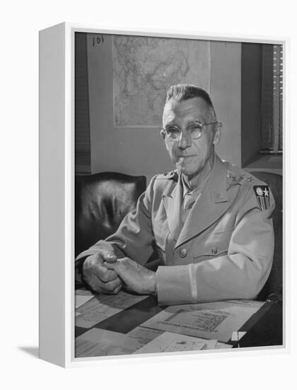 General Joseph W. Stilwell Posing for a Portrait-Myron Davis-Framed Premier Image Canvas