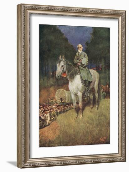 General Lee on His Famous Charger, "Traveler"-Howard Pyle-Framed Giclee Print