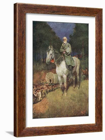 General Lee on His Famous Charger, "Traveler"-Howard Pyle-Framed Giclee Print