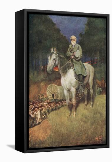 General Lee on His Famous Charger, "Traveler"-Howard Pyle-Framed Premier Image Canvas