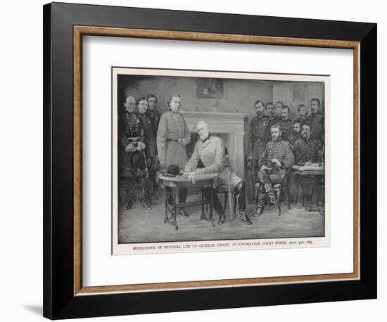 General Lee Surrenders to General Grant at Appomattox Court House-null-Framed Photographic Print