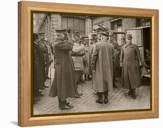 General Luigi Cadorna, Italian CINC, and General Joseph Joffre, French CINC, Calais, Mar 1916-null-Framed Premier Image Canvas