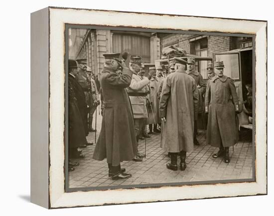 General Luigi Cadorna, Italian CINC, and General Joseph Joffre, French CINC, Calais, Mar 1916-null-Framed Premier Image Canvas