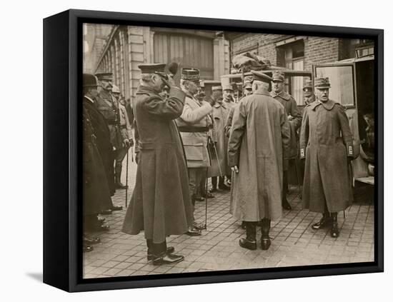 General Luigi Cadorna, Italian CINC, and General Joseph Joffre, French CINC, Calais, Mar 1916-null-Framed Premier Image Canvas