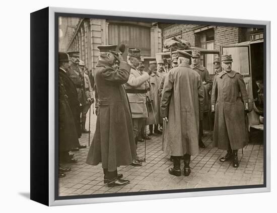 General Luigi Cadorna, Italian CINC, and General Joseph Joffre, French CINC, Calais, Mar 1916-null-Framed Premier Image Canvas