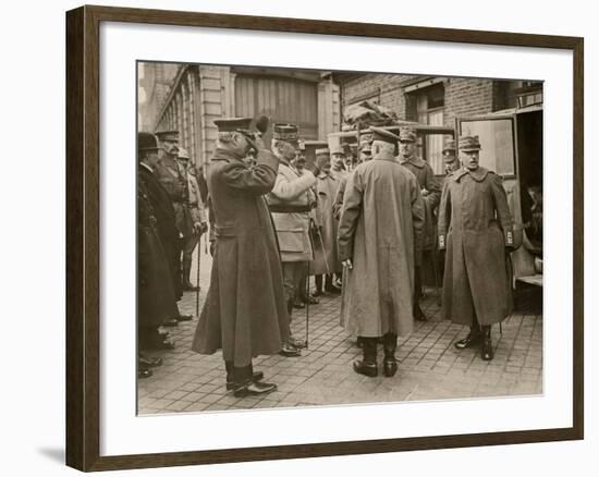 General Luigi Cadorna, Italian CINC, and General Joseph Joffre, French CINC, Calais, Mar 1916-null-Framed Photographic Print