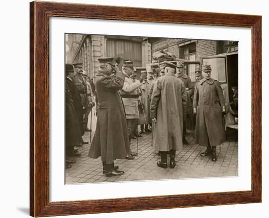 General Luigi Cadorna, Italian CINC, and General Joseph Joffre, French CINC, Calais, Mar 1916-null-Framed Photographic Print