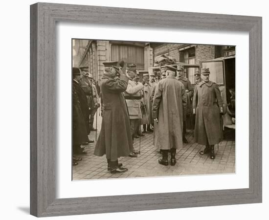 General Luigi Cadorna, Italian CINC, and General Joseph Joffre, French CINC, Calais, Mar 1916-null-Framed Photographic Print