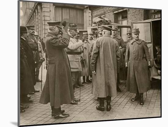 General Luigi Cadorna, Italian CINC, and General Joseph Joffre, French CINC, Calais, Mar 1916-null-Mounted Photographic Print