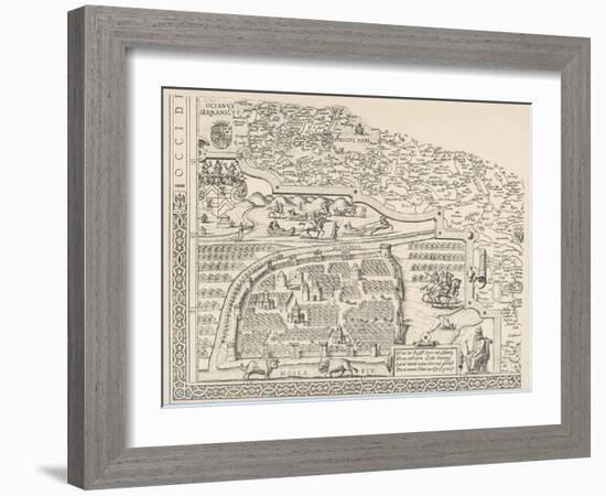 General Map of Moscow-null-Framed Art Print