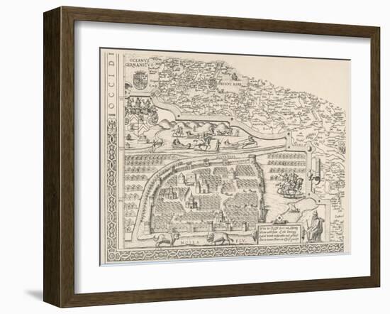 General Map of Moscow-null-Framed Art Print