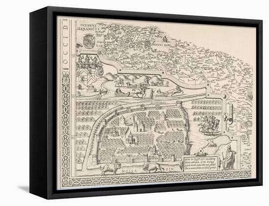 General Map of Moscow-null-Framed Stretched Canvas