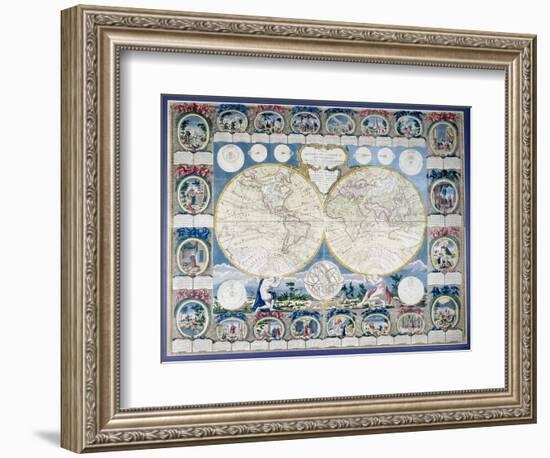 General Map of the Earth-Abbe Clouet-Framed Giclee Print