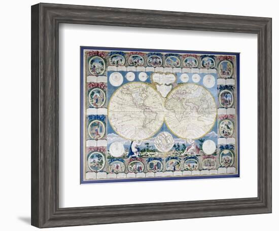 General Map of the Earth-Abbe Clouet-Framed Giclee Print