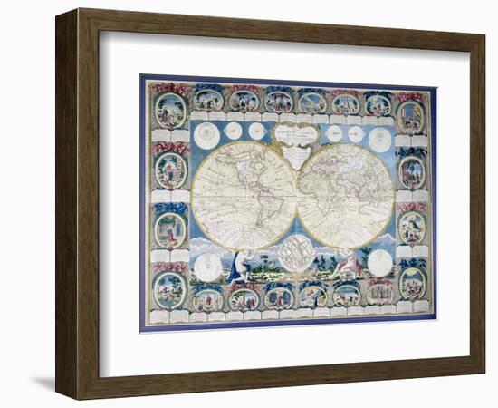 General Map of the Earth-Abbe Clouet-Framed Giclee Print