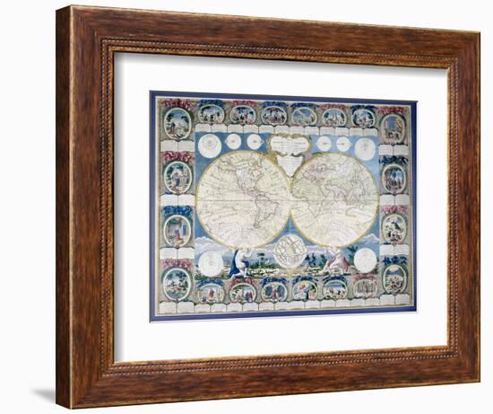 General Map of the Earth-Abbe Clouet-Framed Giclee Print