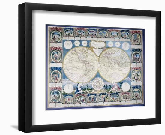 General Map of the Earth-Abbe Clouet-Framed Giclee Print
