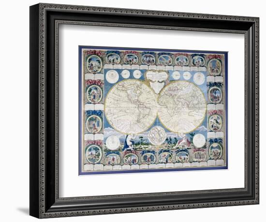 General Map of the Earth-Abbe Clouet-Framed Giclee Print