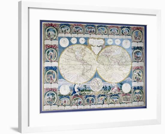 General Map of the Earth-Abbe Clouet-Framed Giclee Print