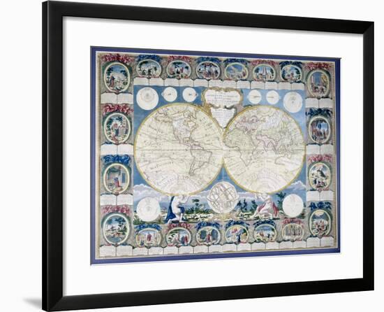 General Map of the Earth-Abbe Clouet-Framed Giclee Print