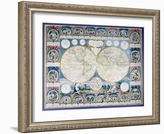 General Map of the Earth-Abbe Clouet-Framed Giclee Print