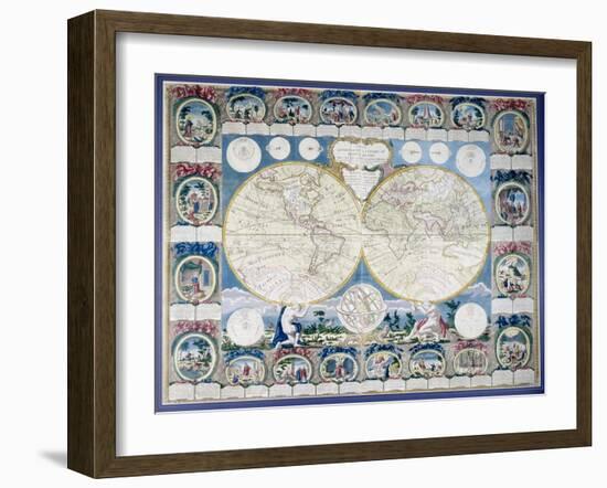 General Map of the Earth-Abbe Clouet-Framed Giclee Print