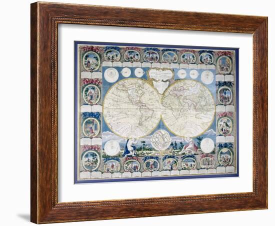 General Map of the Earth-Abbe Clouet-Framed Giclee Print