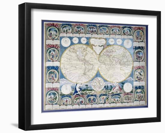 General Map of the Earth-Abbe Clouet-Framed Giclee Print