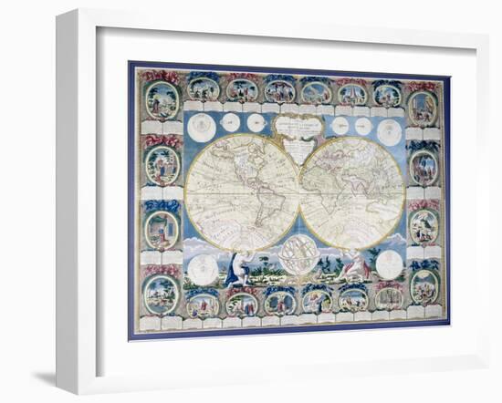 General Map of the Earth-Abbe Clouet-Framed Giclee Print