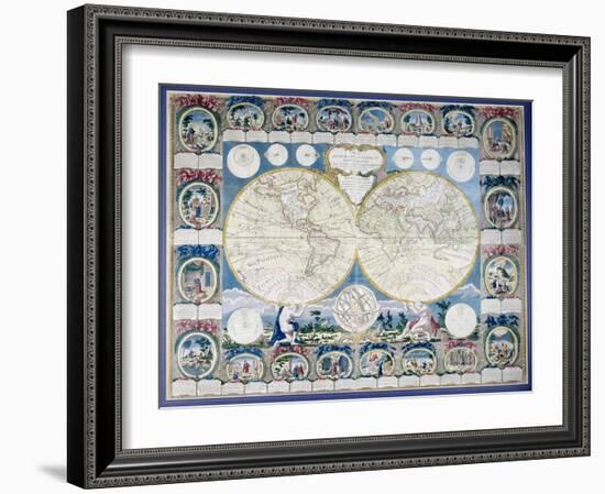 General Map of the Earth-Abbe Clouet-Framed Giclee Print