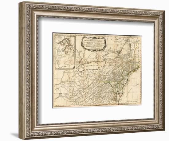 General Map of the Middle British Colonies, in America, c.1776-Robert Sayer-Framed Art Print