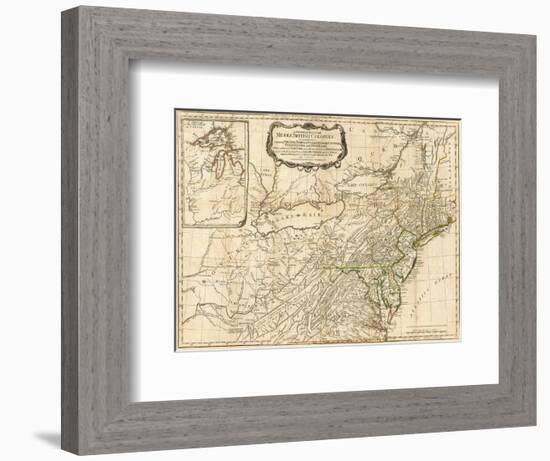 General Map of the Middle British Colonies, in America, c.1776-Robert Sayer-Framed Art Print