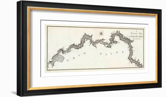 General Map of the River Ohio, Plate 3, c.1796-George Henri Victor Collot-Framed Art Print