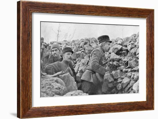 General Marchand Inspecting Trenches, Champagne, France, World War I, 1915-null-Framed Giclee Print