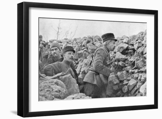 General Marchand Inspecting Trenches, Champagne, France, World War I, 1915-null-Framed Giclee Print