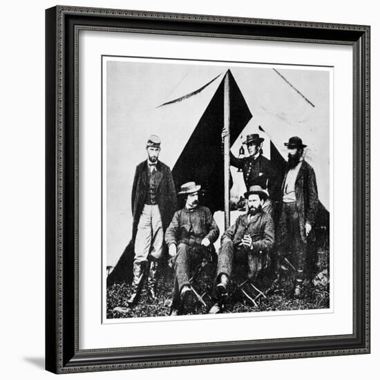 General Mcclellan's Headquarters, Antietam, Maryland, American Civil War, 1861-1862-MATHEW B BRADY-Framed Giclee Print