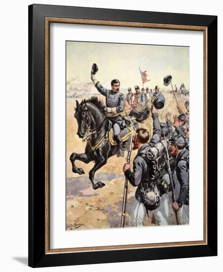 General Mcclelland at the Battle of Antietam,September 17th 1862-Henry Alexander Ogden-Framed Giclee Print