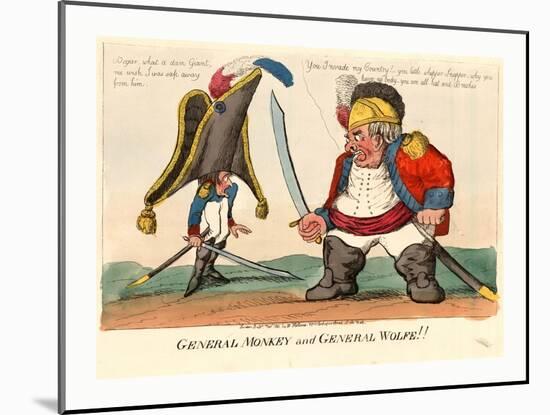 General Monkey and General Wolfe-null-Mounted Giclee Print