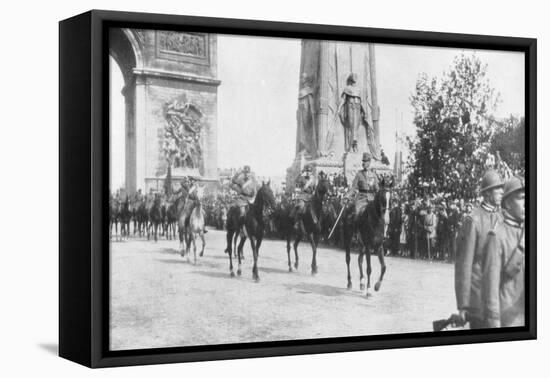 General Montuori and Italian Troops During the Victory Parade, Paris, France,14 July 1919-null-Framed Premier Image Canvas