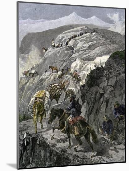 General Oliver Otis Howard Pursuing the Nez Perce Tribe on the Dead Mule Trail in Idaho, c.1877-null-Mounted Giclee Print